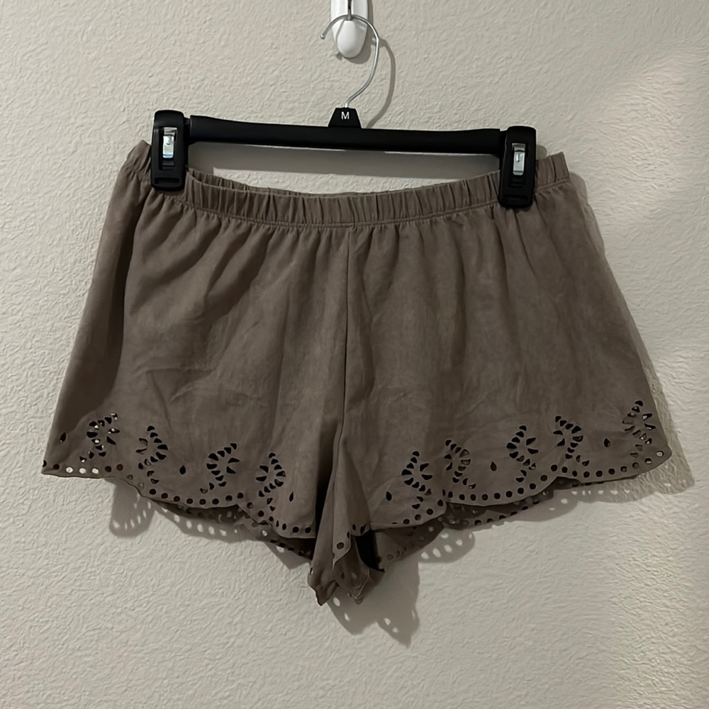 LA Hearts Brown Suede Shorts